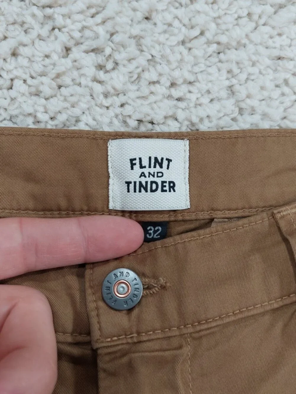 Flint and Tinder Chino Pants Mens 32x25, Cotton Twill, Straight Leg, Huckberry